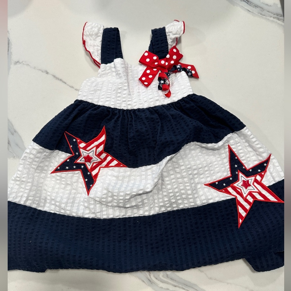 18m girls Red white and blue dress